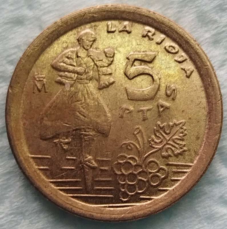 1996   5 Pesetas Coin       Spain         SUN14629