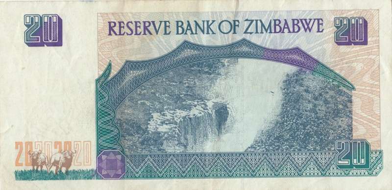 TWENTY DOLLARS       ZIMBABWE      DV8729779      SET072