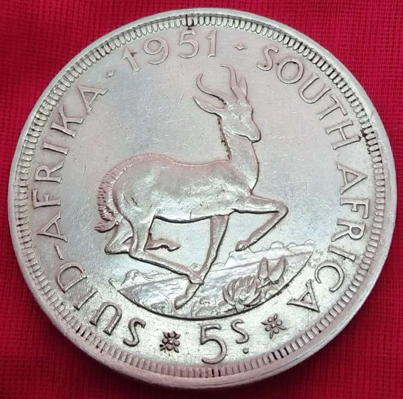 1951    5 SHILLING  COIN      (SILVER )       SUN14693
