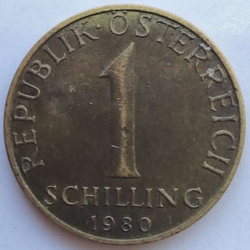 1980     1 SCHILLING COIN      AUSTRIA         SUN14699