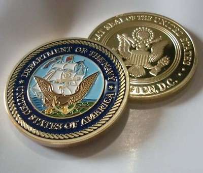 U.S.A NAVY 24k gold-plate color Challenge COIN C5