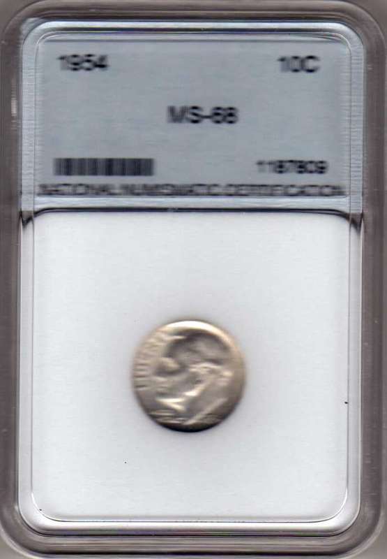 1954   10C   COIN    USA      NNC GRADED  MS-68
