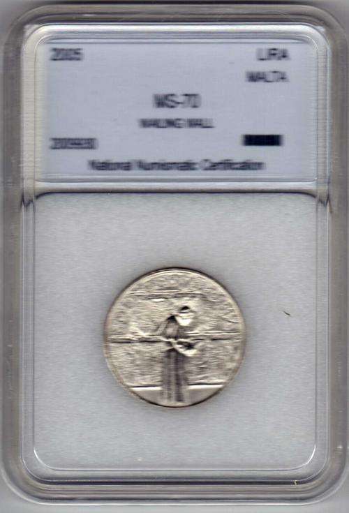 2005   LIRA   COIN    MALTA      NNC GRADED  MS-70