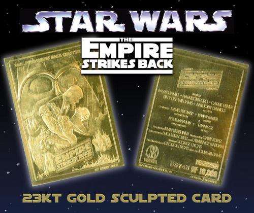 STAR WARS Empire Strikes Back 23K GOLD CARD