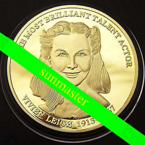 Hollywood Star Vivien Leigh Gold-Plated Comm coin