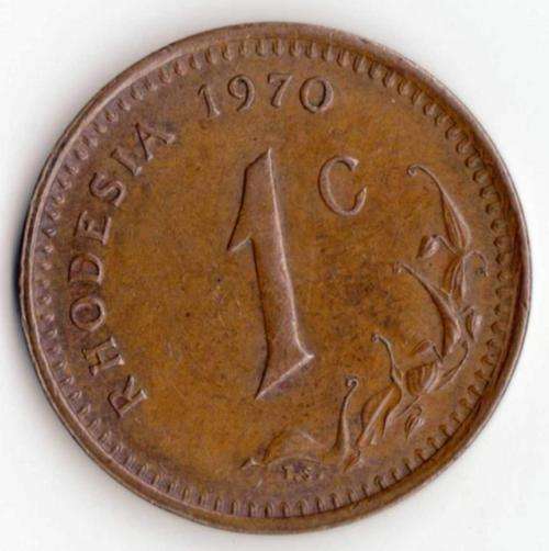 1970  1c COIN  RHODESIA                 SUN1249