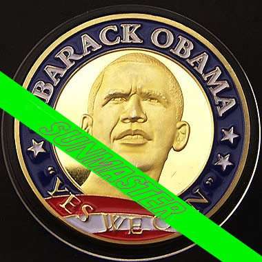 Barack Obama (Yes We Can) Gold-Plated Memorial Coin