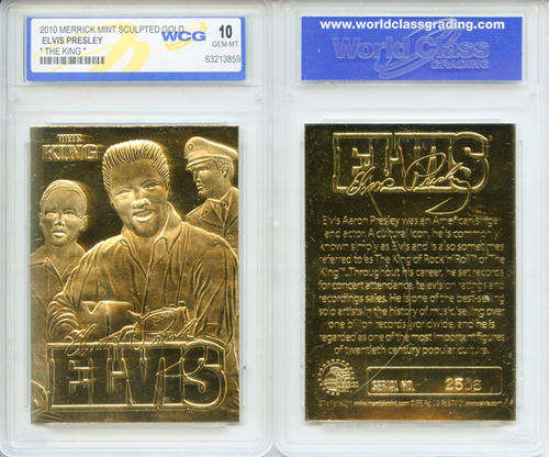 2010 ELVIS PRESLEY "The King" 23KT GOLD CARD * GRADED GEM-MINT 10 *