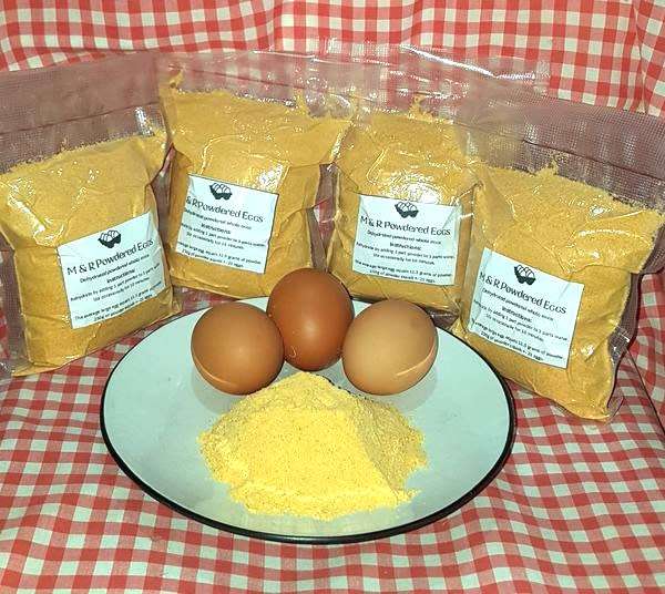 Vacuum sealed dehydrated powdered whole eggs (250g)