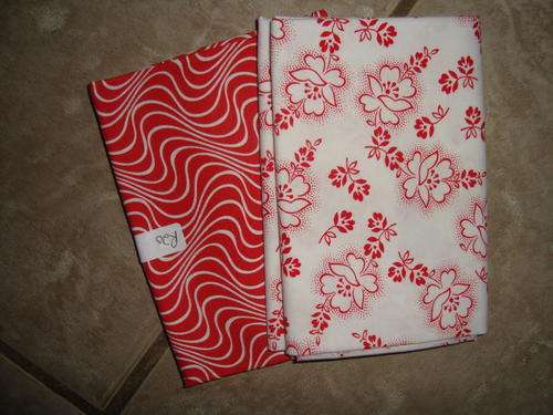 Red and white Fat Quarters