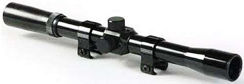 RF 4x20 Rifle scope with lens caps and mounts for pellet rifle or .22 calibre. New.