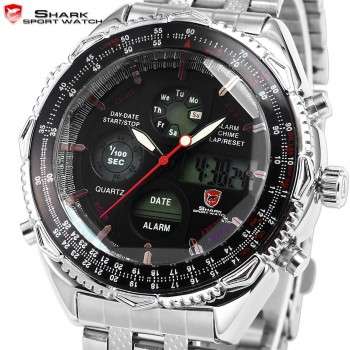 Shark Digital / Analogue Gents chronograph with numerous functions.