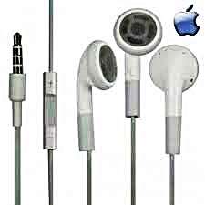 Apple iphone Original White Headset - in line Microphone switch and volume control. NEW