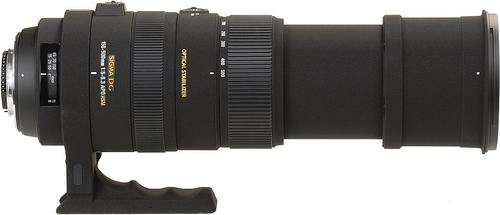 Sigma 150-500mm F5.6-6.3 APO DG OS HSM with tripod collar, both lens caps & hood. Excellent.