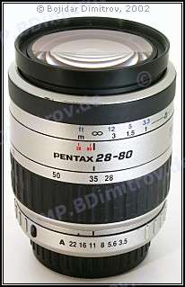 Pentax 28-80 FA 1:3.5 - 5.6 Black and Silver Lens
