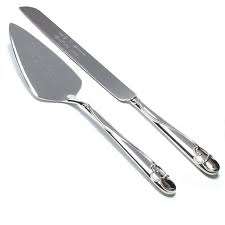 ****Wedding Cake Lifter and Knife silver plated with heart design* free postage***********