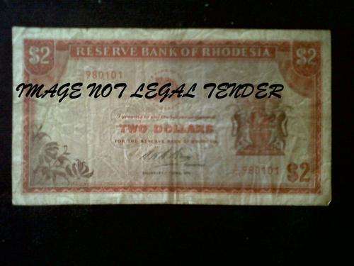 RHODESIA TWO DOLLARS