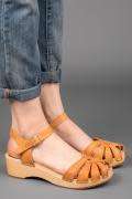 SWEDISH HASBEENS --CROSS STRAP DEBUTANT TAN --extremely sought after--