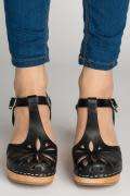 SWEDISH HASBEENS --LACY SANDAL Black --extremely sought after--