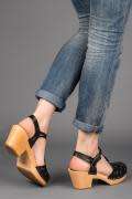 SWEDISH HASBEENS --LACY SANDAL Black --extremely sought after--