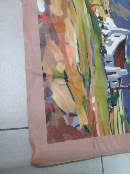 Carla Bosch rural farm scene 88x59--Estimated value = +/-  R25900