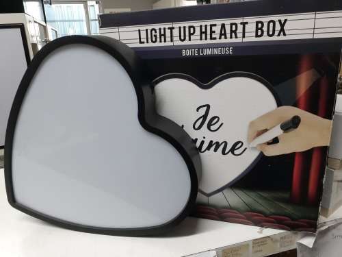 Heart shaped light box