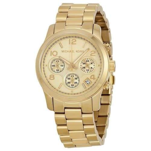 Michael Kors  Runway Goldtone Stainless Steel Chronograph Unisex Watch