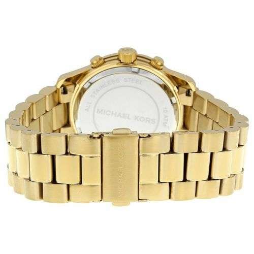 Michael Kors  Runway Goldtone Stainless Steel Chronograph Unisex Watch