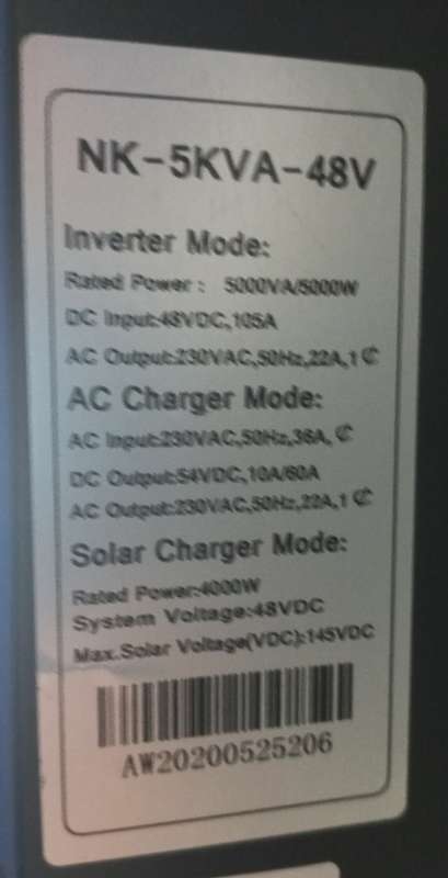 NK-5KVA-48V ECCO INVERTER