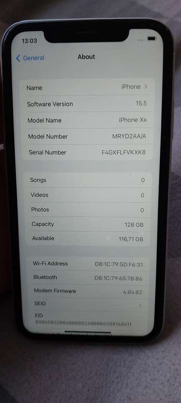 Iphone XR 128GB version