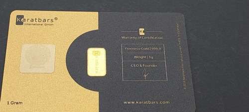 Karatbars capsulated coin + 1g classic card