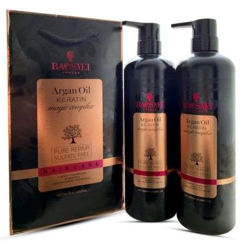 Baosmei Argan Oil Keratin x900ml Shampoo and Conditioner Set(Bundle Deal)