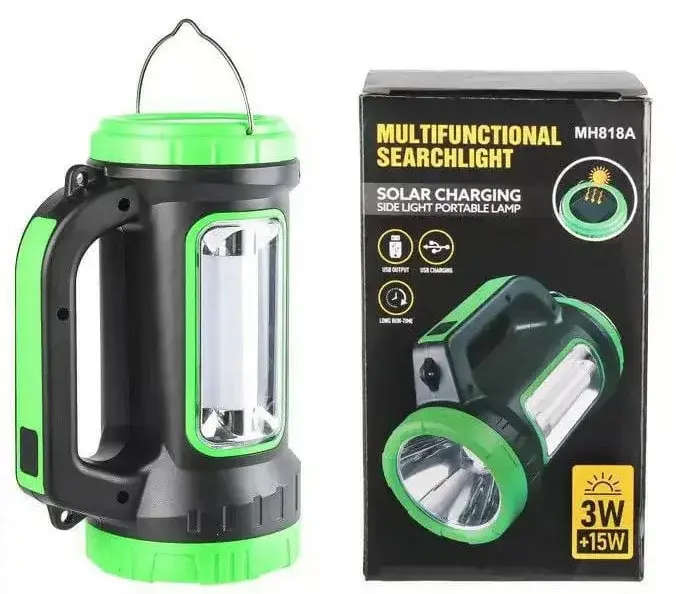 MULTIFUNCTIONAL SEARCH LIGHT SOLAR USB CHARGING PORTABLE F-910 / MH818B LED CAMPING LANTERN LAMP