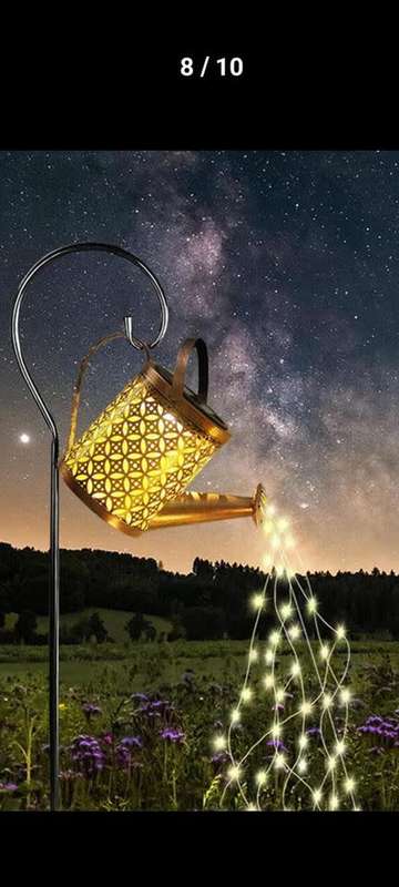 Solar watering Can led garden feature... wow up a your space