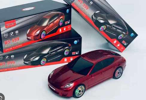 Panamera Car Shaped Wireless Bluetooth Speaker WS-599 with TF USB FM AUX Handsfree Autodyne LED