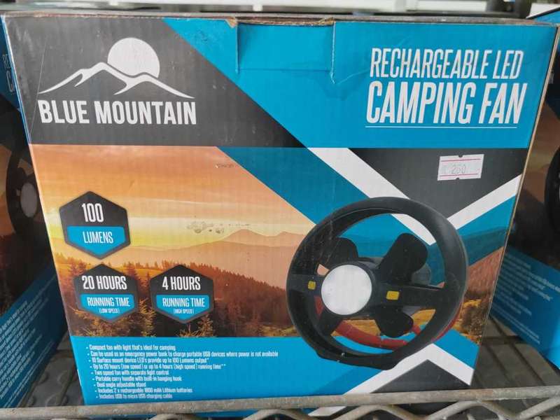 RECHARGEABLE LED CAMPING FAN
