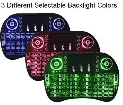 2.4GHz i8 Mini Wireless Keyboard with Touchpad LED Backlit with USB