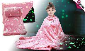 MAGIC BLANKET 1.9m x 1.5m ---GLOW IN THE DARK-PINK