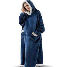 HUGGLE HOODIE EXTRA LONG--NAVY BLUE --UNISEX