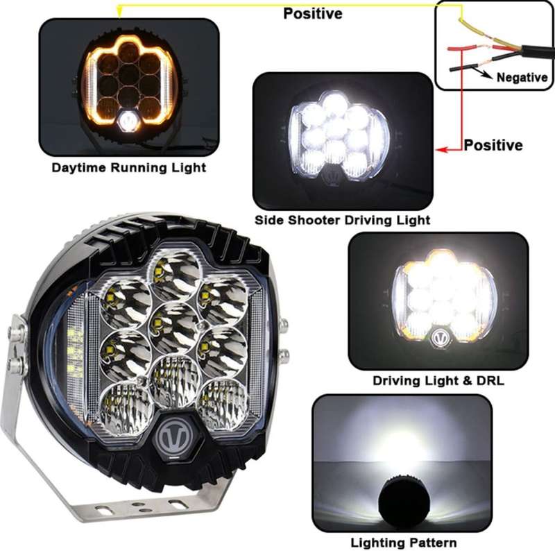 LED FARODEMILHA SPOT LIGHTS 7` 75W