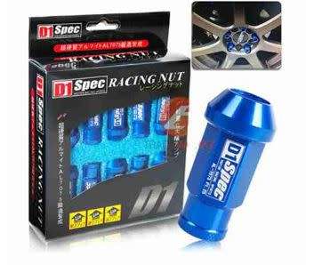 D1 Spec Racing Wheel Nut Set - 12 x 1.5mm Blue