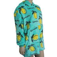 HUGGLE HOODIE PINEAPPLE PRINT ---ONE SIZE FITS ALL