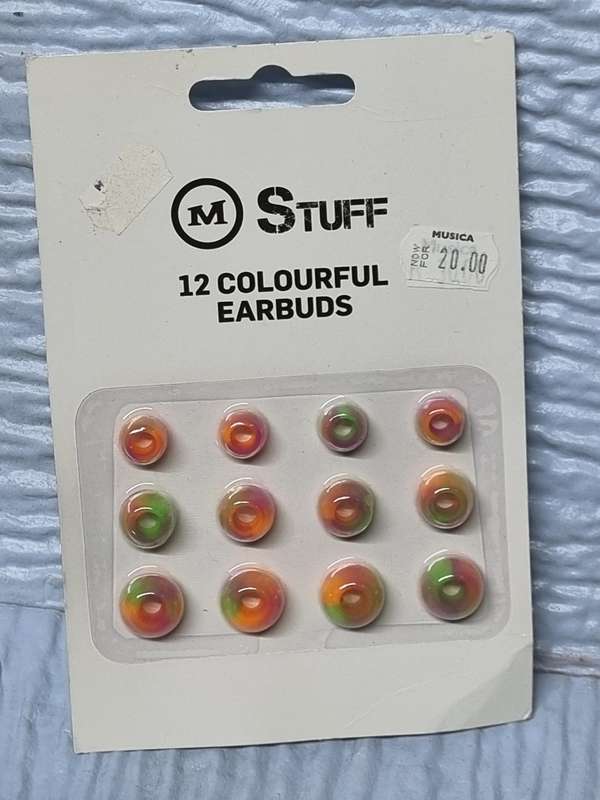 12 piece colorful earbuds ( lot of 50 )
