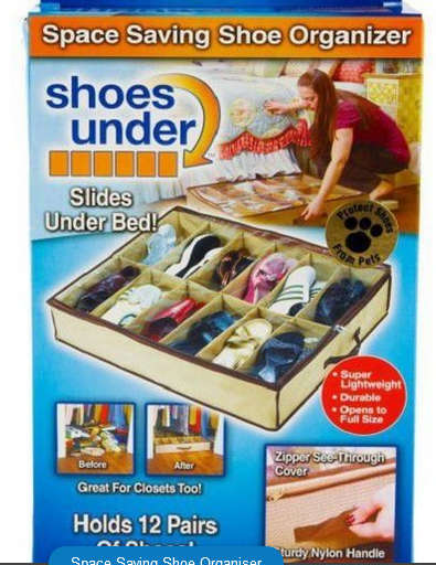 Space saving shoe organiser