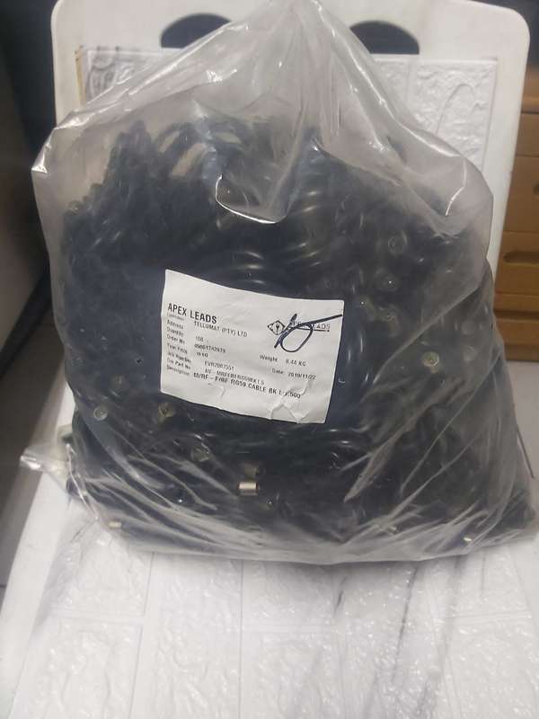 COAXIAL CABLE 1.5m --MALE TO FEMALE- 150PIECES --