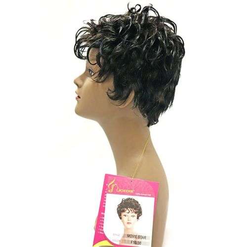 Joedir Short Brazilian 100%Human Hair Wigs Pixie Cut Wigs Movie Star 1B#