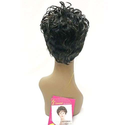 Joedir Short Brazilian 100%Human Hair Wigs Pixie Cut Wigs Movie Star 1B#