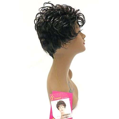 Joedir Short Brazilian 100%Human Hair Wigs Pixie Cut Wigs Movie Star 1B#