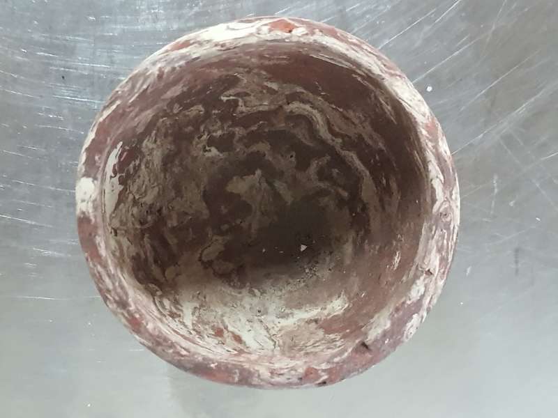 ANTIQUE WEEK #15 - RED STREAKED MARBLE - circa 1800`s - 1900`s