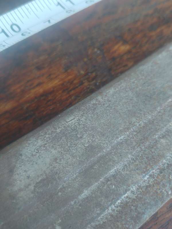 ANTIQUE WEEK #30 - 1633 DATE??  MARKINGS VERY UNCLEAR- VERRY OLD `panga` TYPE KNIFE